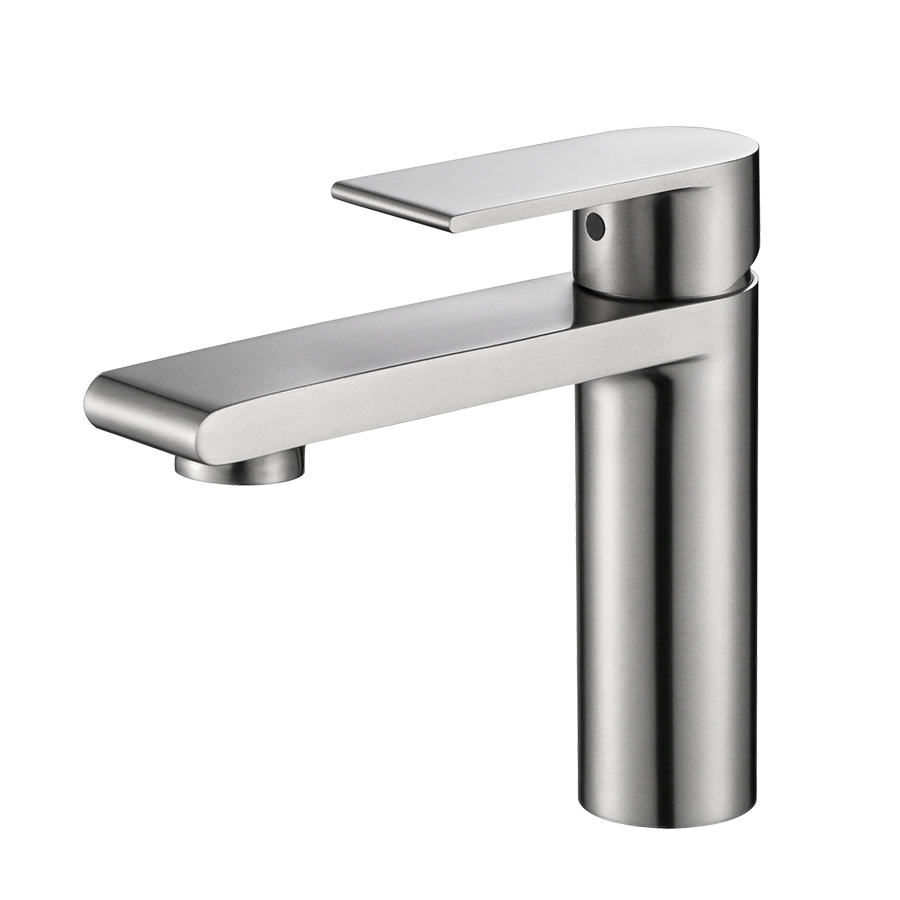 THUN Best Elegant Brushed Nickel Single Hole Single Handle Bathroom Faucets