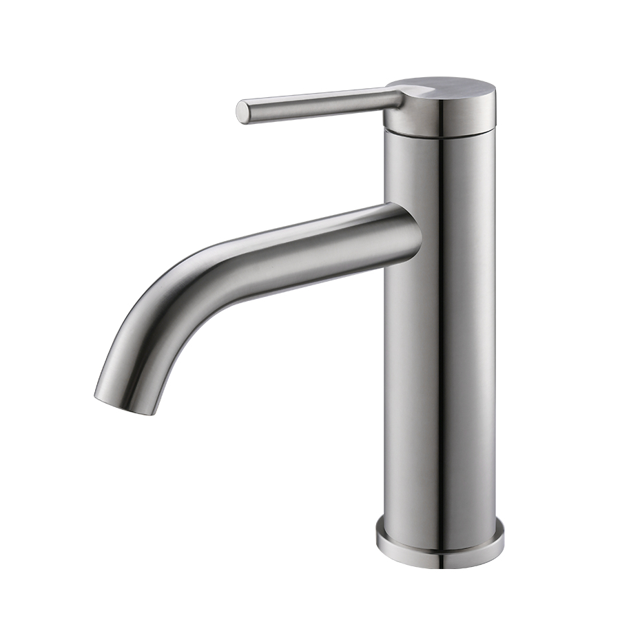 THUN 2023 Modern Brush Nickel Bent Neck Wash Basin Faucet Price