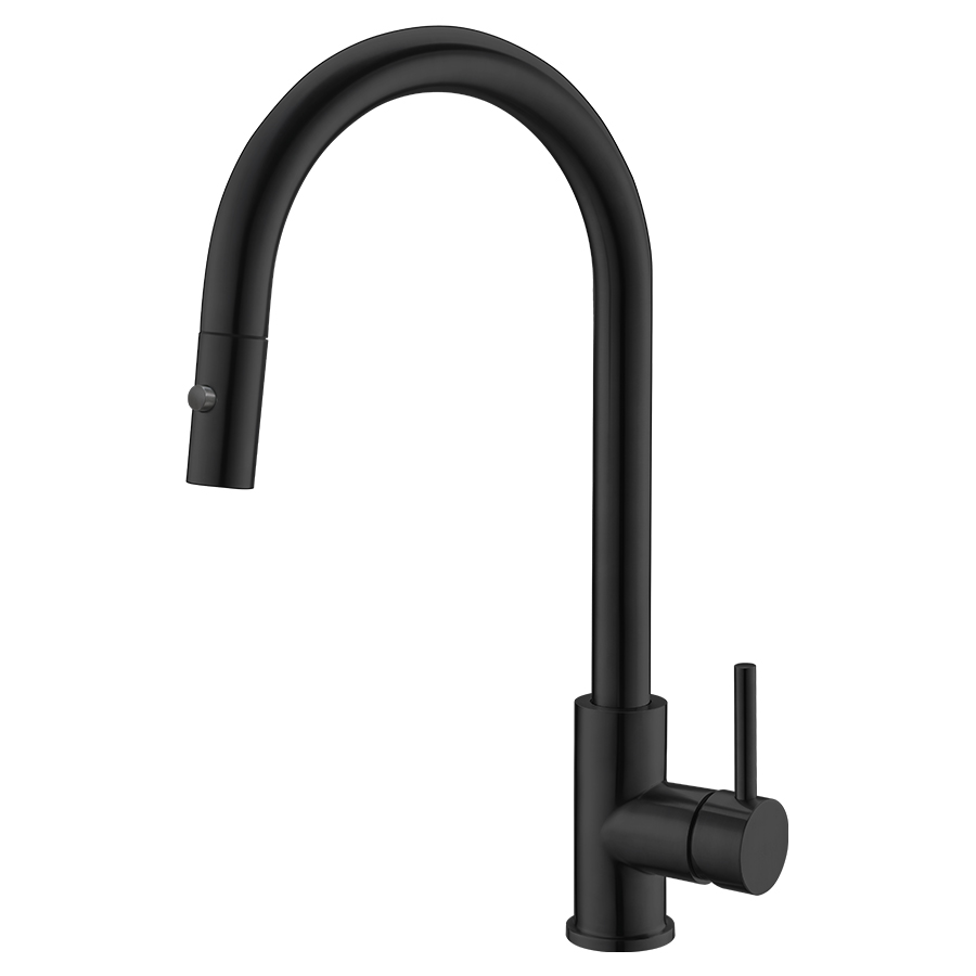 Thun Best High End Black 304 Stainless Steel Single Lever Kitchen Faucet for Wholesale