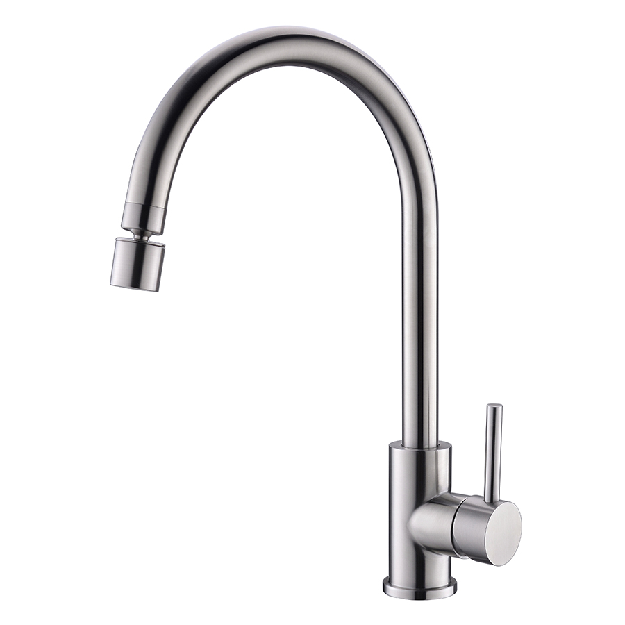 Thun Best Single Handle Brushed Nickel Swivel Spout Kitchen Taps