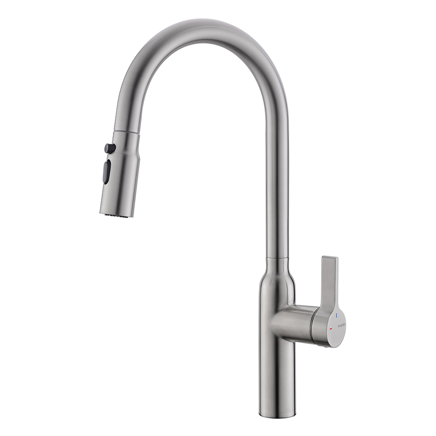 Thun Traditional High Quality Brushed Nickel Pull down Kitchen Faucet with Sprayer Manufacturer