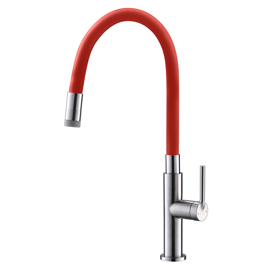 Thun Fashion Hot and Cold Single Hole Red Kitchen Faucet Discount